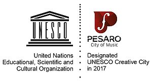 logo Pesaro città della musica Unesco